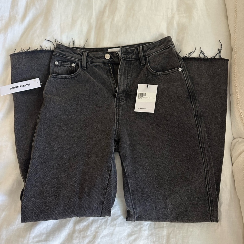 Princess Polly Black Ankle Cropped Jeans